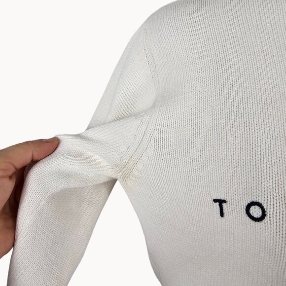 Women Knit Winter Fall Harvest Casual 3/4 Zip TurtleNeck Sweater TommyHilfiger L - Picture 10 of 15